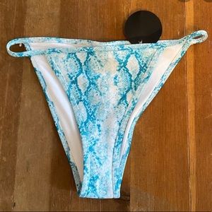 Teal Snakeskin Swimsuit bottoms